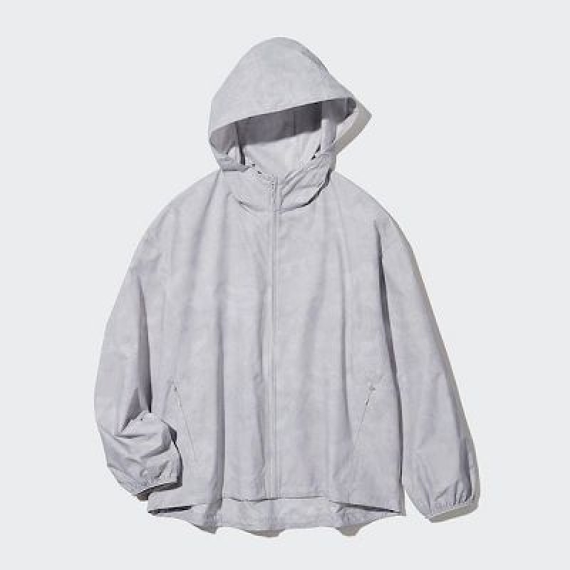 Anorak Uniqlo UV Protection Printed Pocketable Mujer Gris | 39285_PE