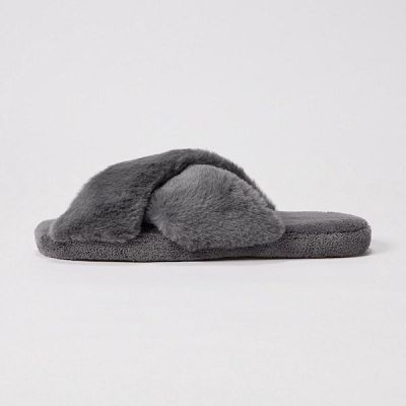 Botas Uniqlo Room Shoes Furry Fleece Mujer Gray | 217468_PE