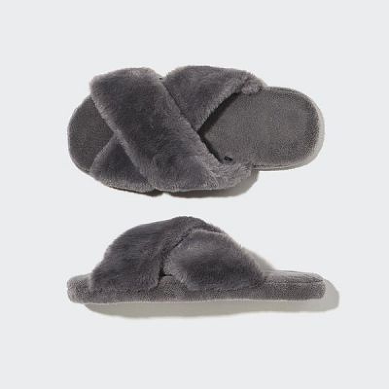 Botas Uniqlo Room Shoes Furry Fleece Mujer Gray | 931045_PE