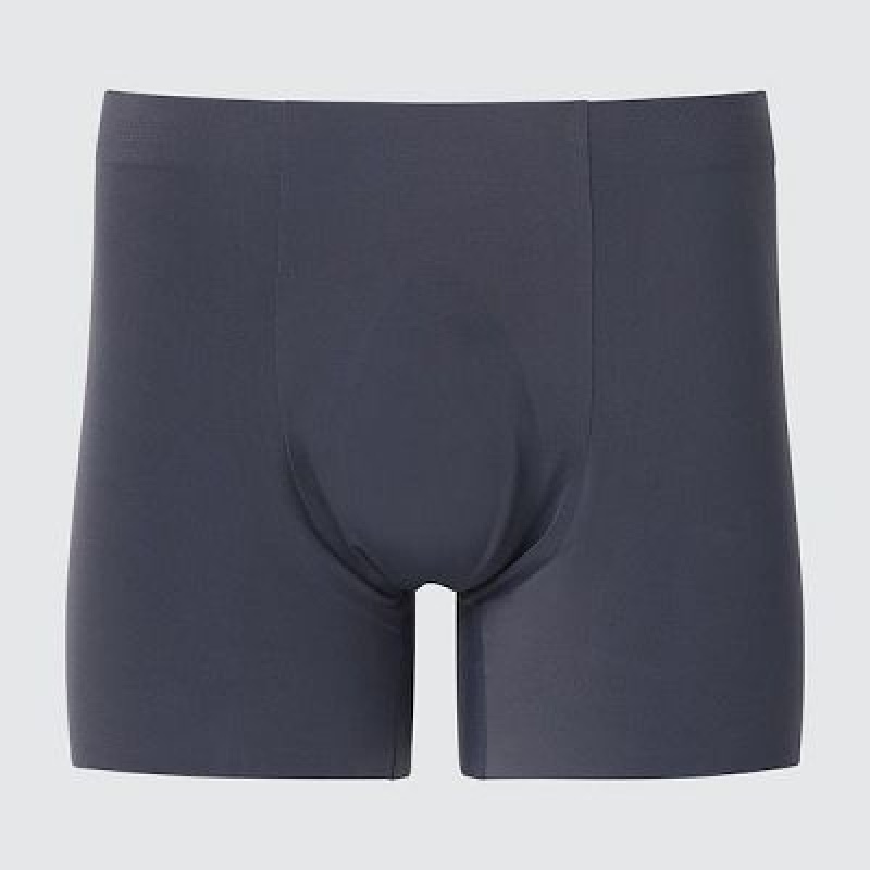 Bragas Uniqlo AIRism Ultra Seamless Boxer Hombre Gris | 689537_PE