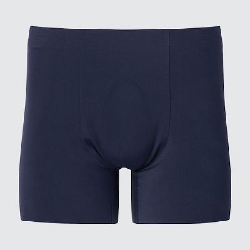 Bragas Uniqlo AIRism Ultra Seamless Boxer Hombre Azul Marino | 618270_PE