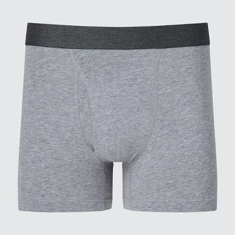 Bragas Uniqlo Cotton Boxer Hombre Gris | 27654_PE