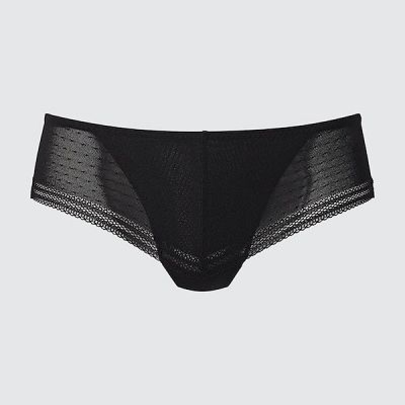 Bragas Uniqlo Lace Hip Huggers Mujer Negras | 230981_PE