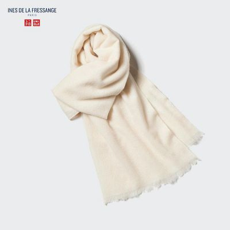 Bufandas Uniqlo Cashmere Stole Mujer Blancas | 714850_PE