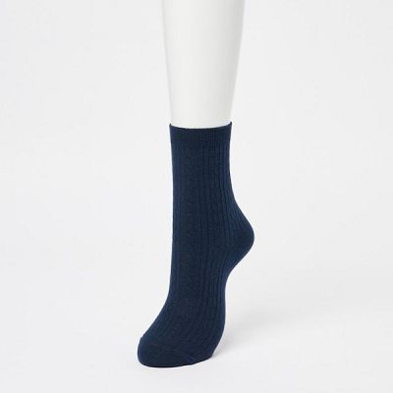 Calcetines Uniqlo 3 Pairs Mujer Azul Marino | 864317_PE