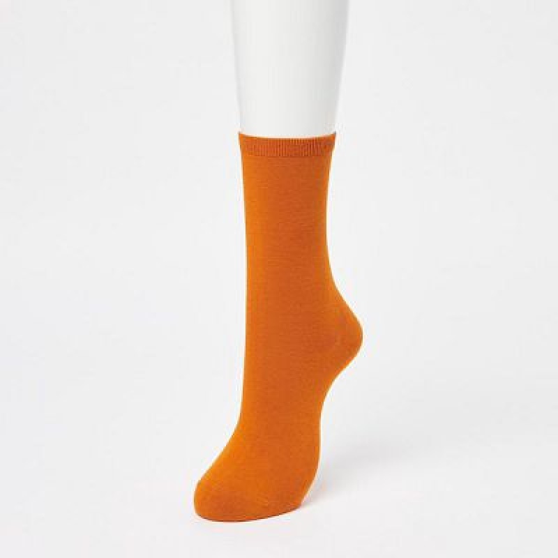 Calcetines Uniqlo 3 Pairs Mujer Naranjas | 128375_PE