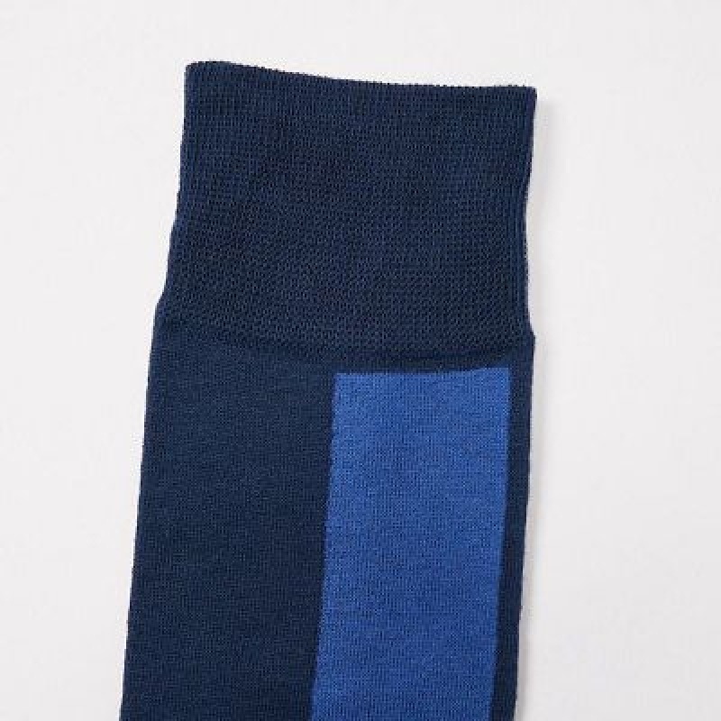 Calcetines Uniqlo A Rayas Hombre Azules | 527386_PE