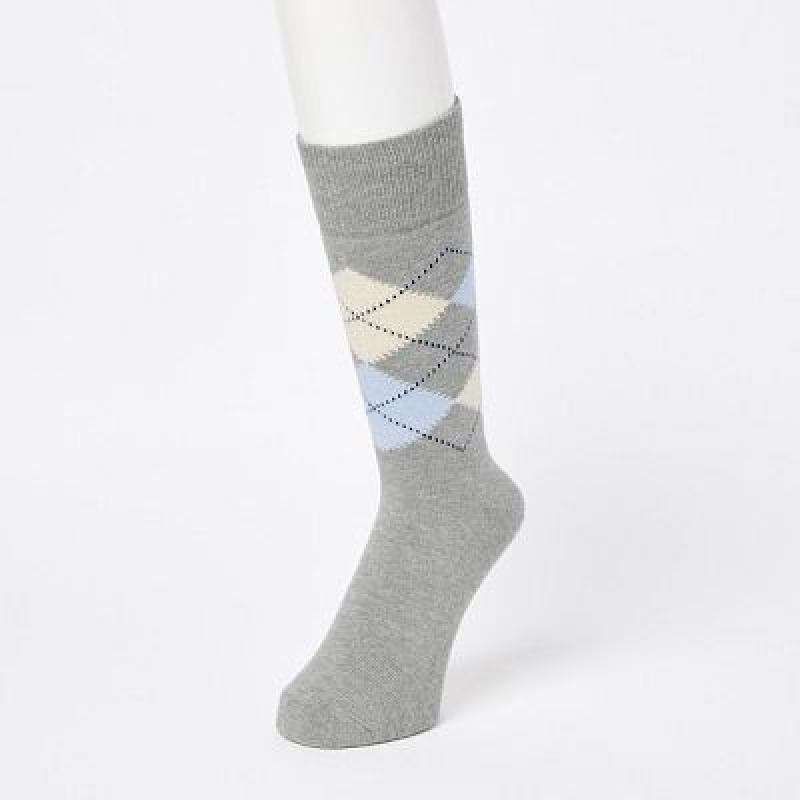 Calcetines Uniqlo Argyle Hombre Gris | 702946_PE