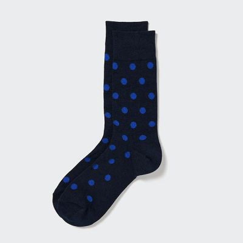 Calcetines Uniqlo Dotted Hombre Azul Marino | 410379_PE