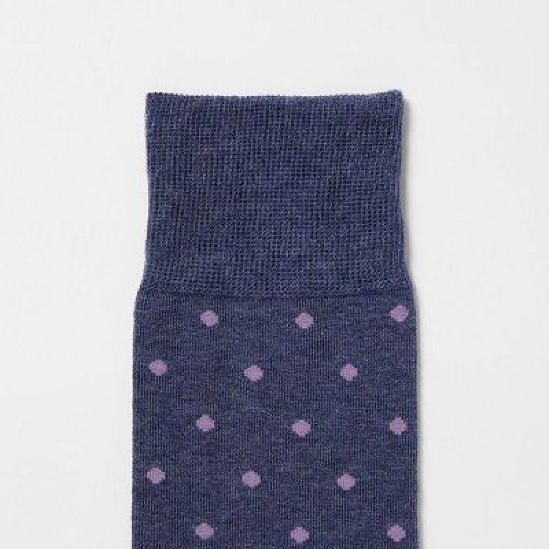 Calcetines Uniqlo Dotted Hombre Azul Marino | 820541_PE