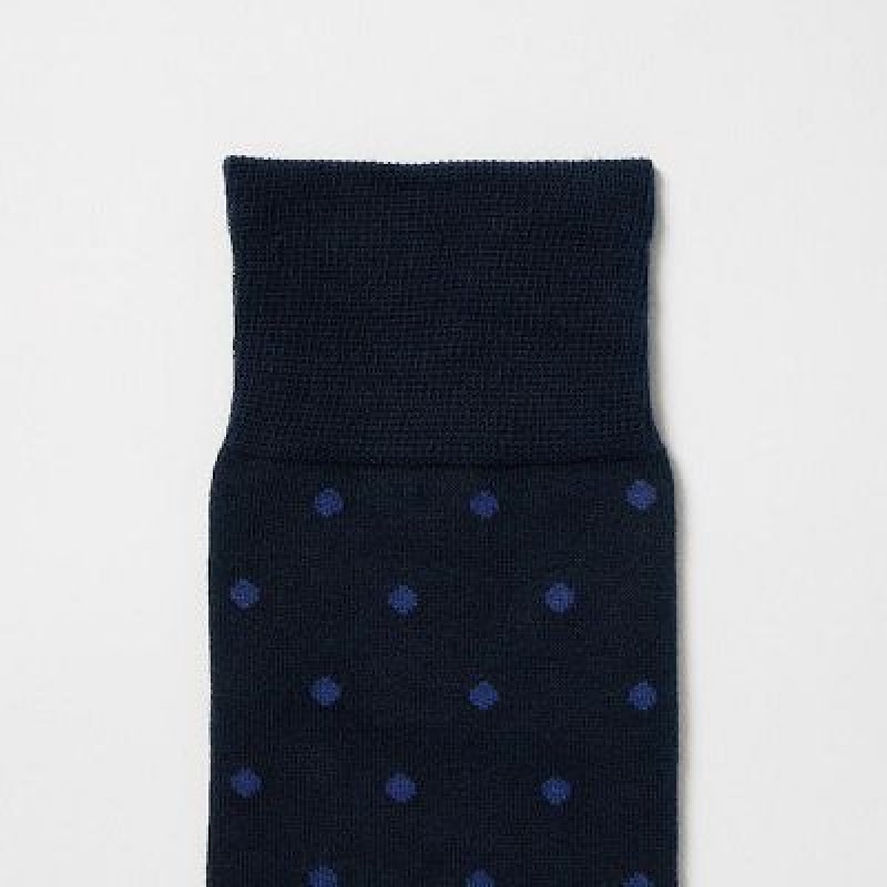 Calcetines Uniqlo Dotted Hombre Azul Marino | 820541_PE