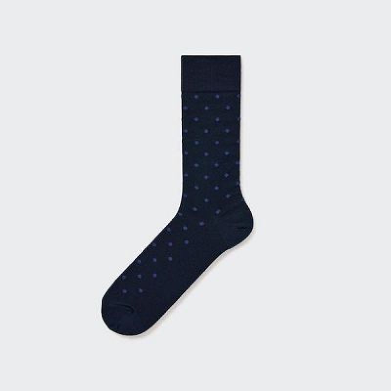 Calcetines Uniqlo Dotted Hombre Azul Marino | 820541_PE