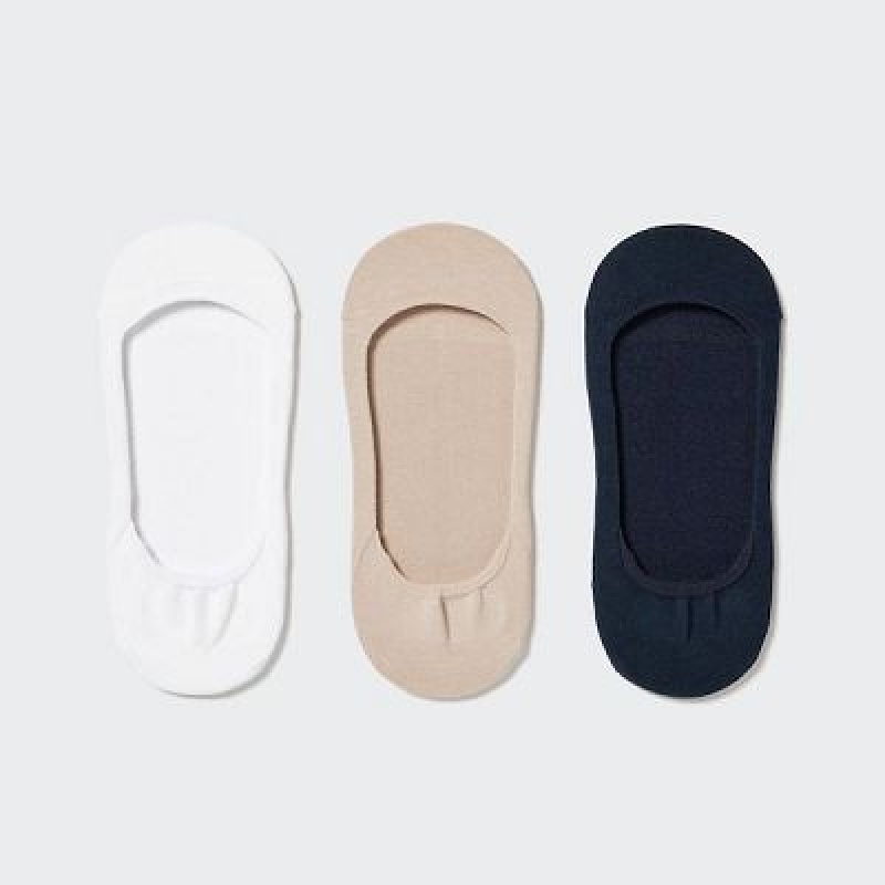 Calcetines Uniqlo Footsies 3 Pack (Low Cut) Mujer Blancas | 924518_PE