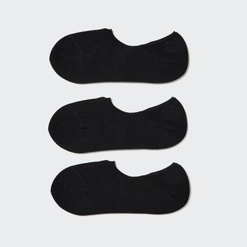 Calcetines Uniqlo Footsies (3 Pairs) Mujer Negras | 489027_PE