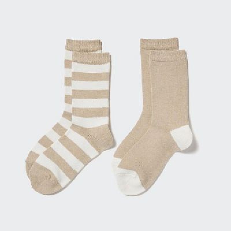 Calcetines Uniqlo HEATTECH (2 Pairs) Niños Beige | 654830_PE