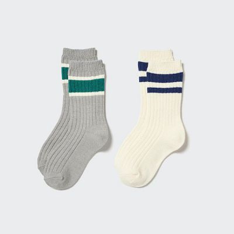 Calcetines Uniqlo HEATTECH (2 Pairs) Niños Gris | 194086_PE