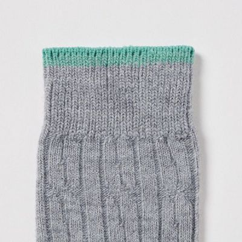 Calcetines Uniqlo HEATTECH Cable Mujer Gris | 416320_PE