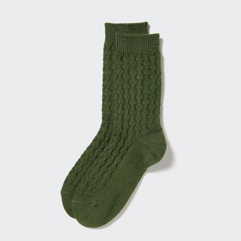 Calcetines Uniqlo HEATTECH Cable Mujer Verde | 348502_PE