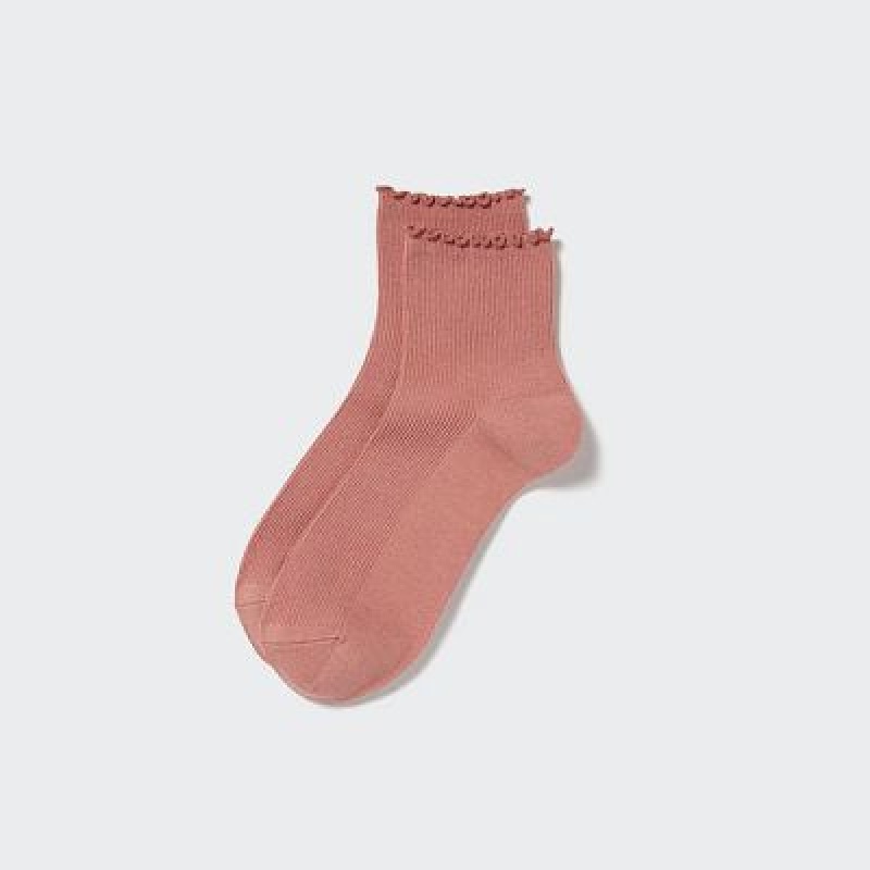 Calcetines Uniqlo HEATTECH Crew Mellow Mujer Rosas | 940856_PE