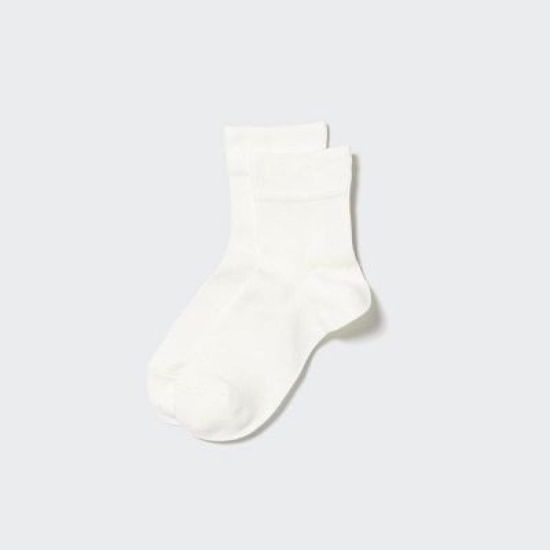 Calcetines Uniqlo HEATTECH Crew Relax Mujer Blancas | 372491_PE