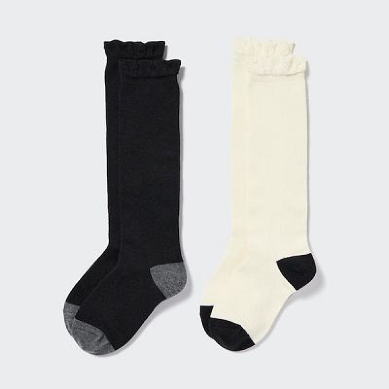 Calcetines Uniqlo HEATTECH High (2 Pairs) Niños Negras | 283041_PE