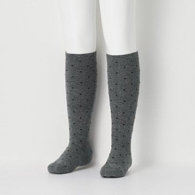 Calcetines Uniqlo HEATTECH High (2 Pairs) Niños Gris | 953627_PE