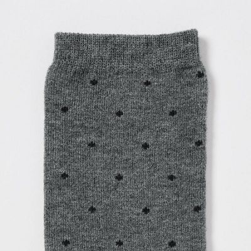 Calcetines Uniqlo HEATTECH High (2 Pairs) Niños Gris | 953627_PE