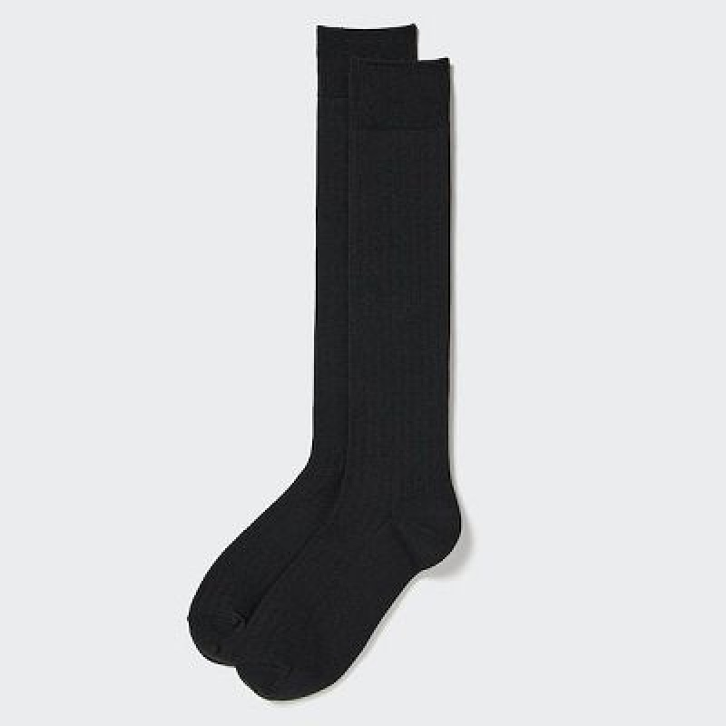 Calcetines Uniqlo HEATTECH Knee High Mujer Negras | 561982_PE