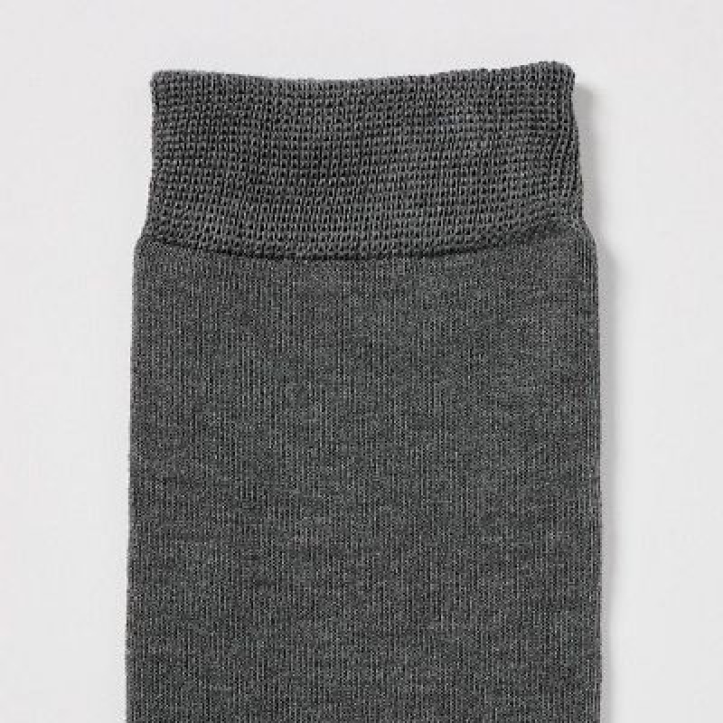 Calcetines Uniqlo HEATTECH Knee High Mujer Gris | 416285_PE