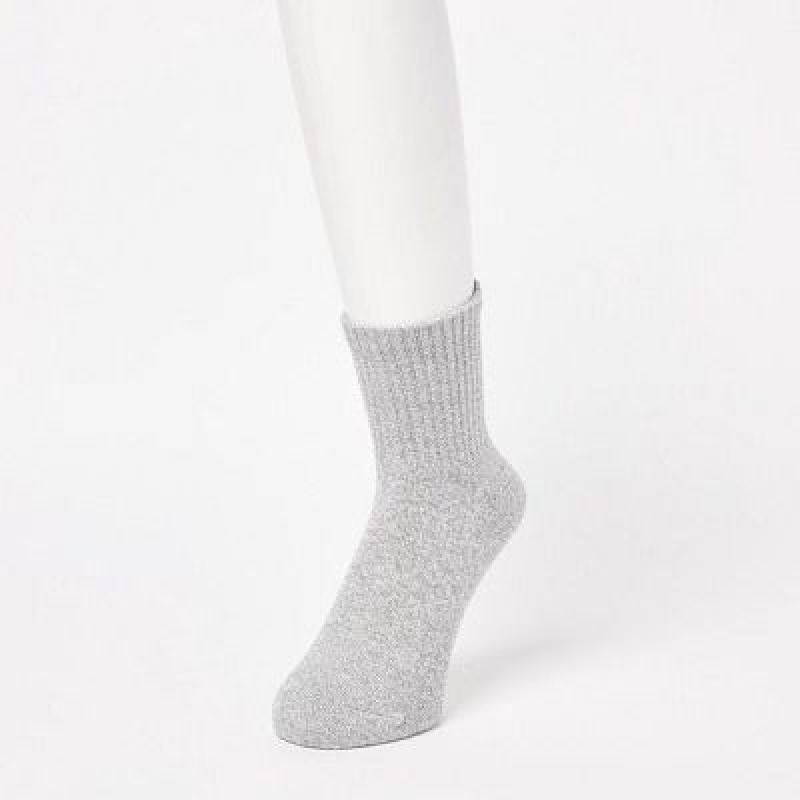 Calcetines Uniqlo HEATTECH Pile Half Hombre Blancas | 674158_PE