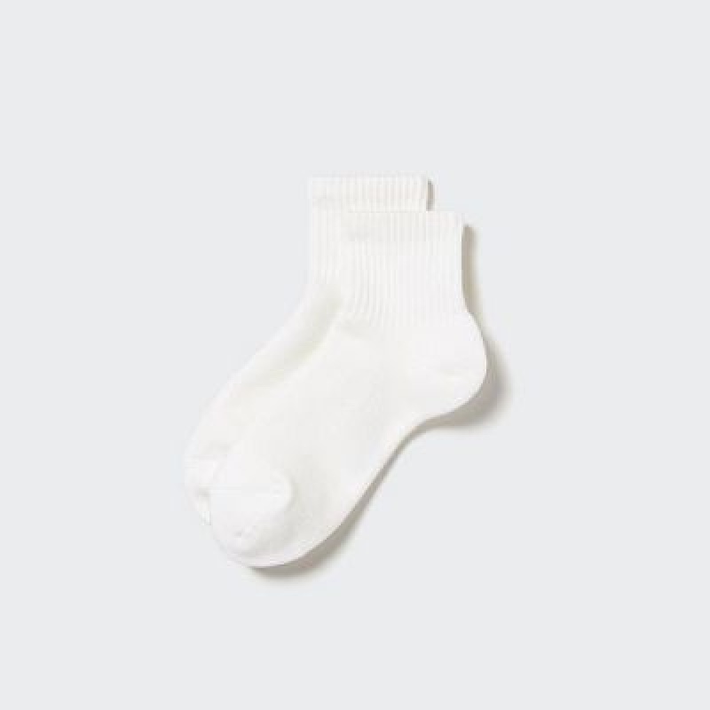 Calcetines Uniqlo HEATTECH Pile Half Hombre Blancas | 674158_PE