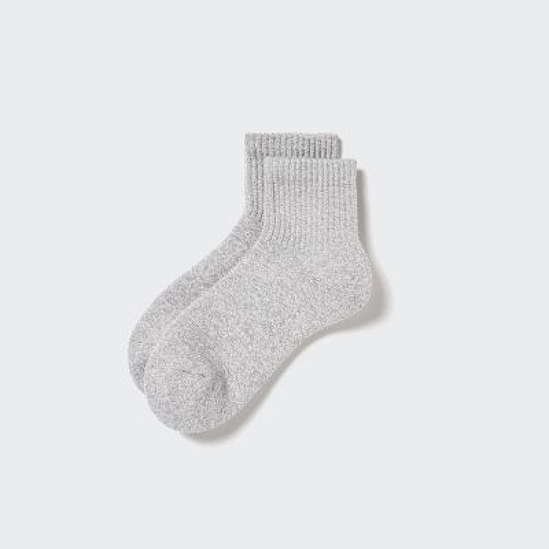 Calcetines Uniqlo HEATTECH Pile Half Hombre Gris | 519360_PE