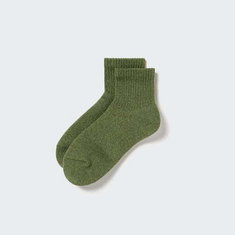 Calcetines Uniqlo HEATTECH Pile Half Hombre Verde | 947510_PE