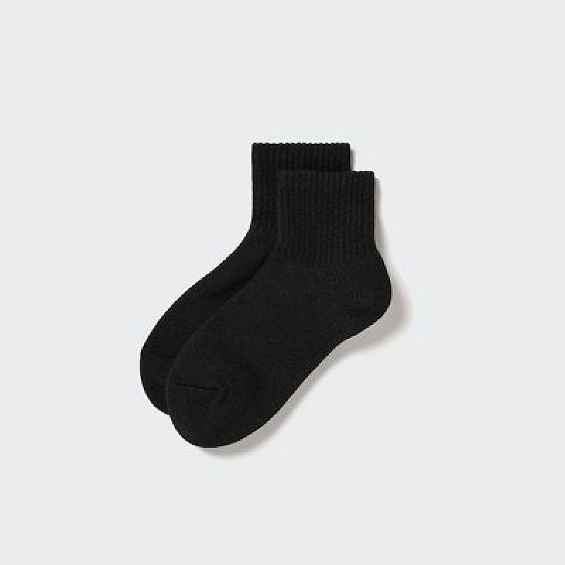 Calcetines Uniqlo HEATTECH Pile Half Mujer Negras | 95178_PE