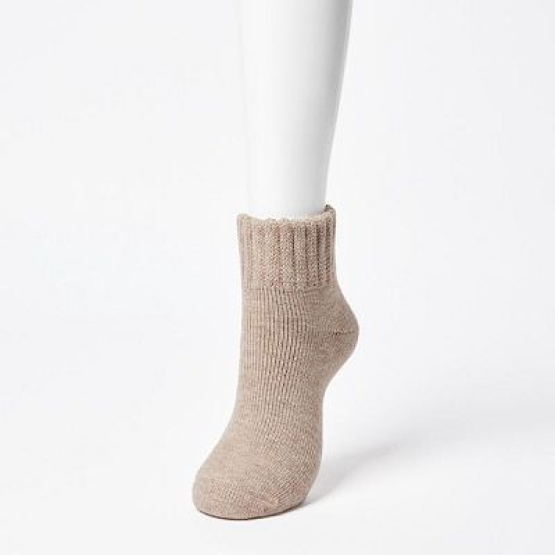 Calcetines Uniqlo HEATTECH (Room Pile) Mujer Rojas | 762851_PE