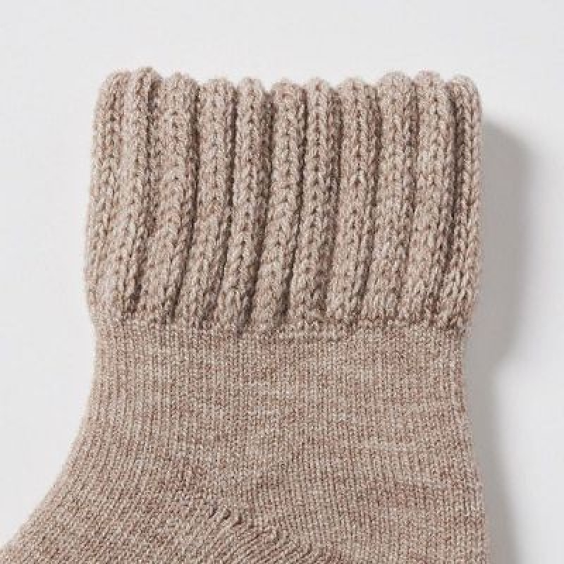 Calcetines Uniqlo HEATTECH (Room Pile) Mujer Beige | 815309_PE