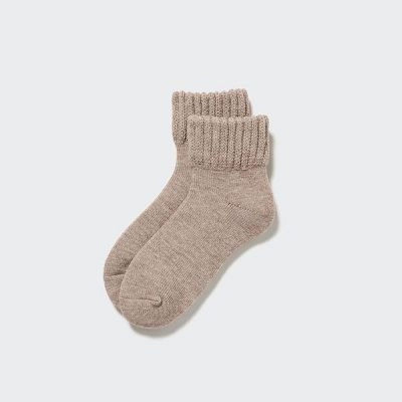 Calcetines Uniqlo HEATTECH (Room Pile) Mujer Beige | 815309_PE