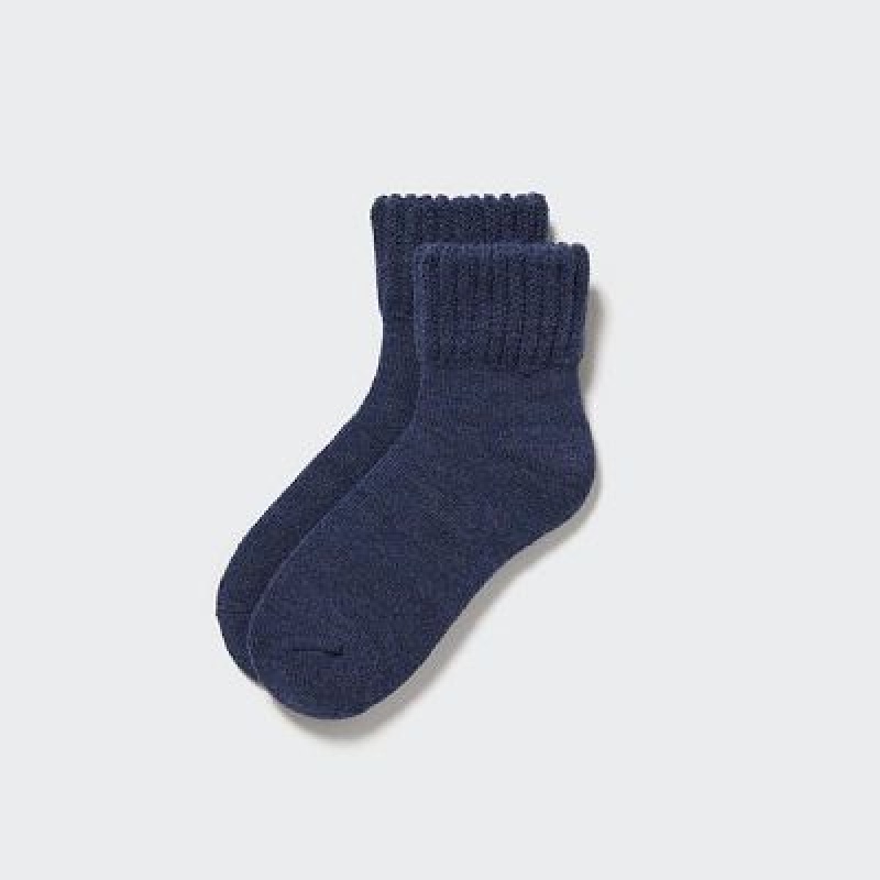 Calcetines Uniqlo HEATTECH (Room Pile) Mujer Azul Marino | 831926_PE