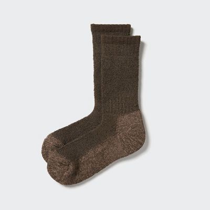 Calcetines Uniqlo HEATTECH Soft Pile Heather Hombre Marrones | 830965_PE