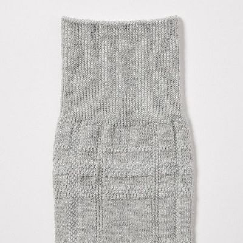 Calcetines Uniqlo Links Checked Hombre Gris | 19762_PE