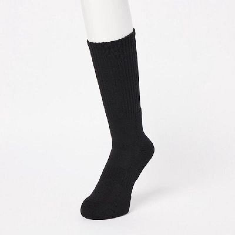 Calcetines Uniqlo Pile Hombre Negras | 87263_PE