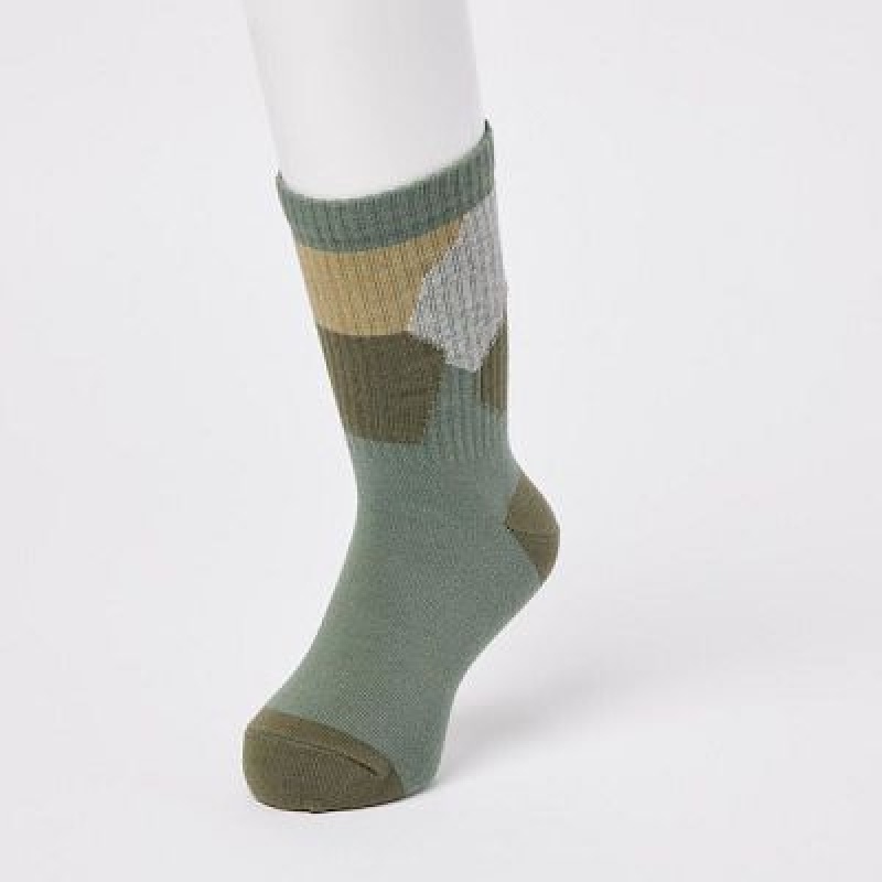 Calcetines Uniqlo Regular 3 Pack Niños Verde Oliva | 981065_PE