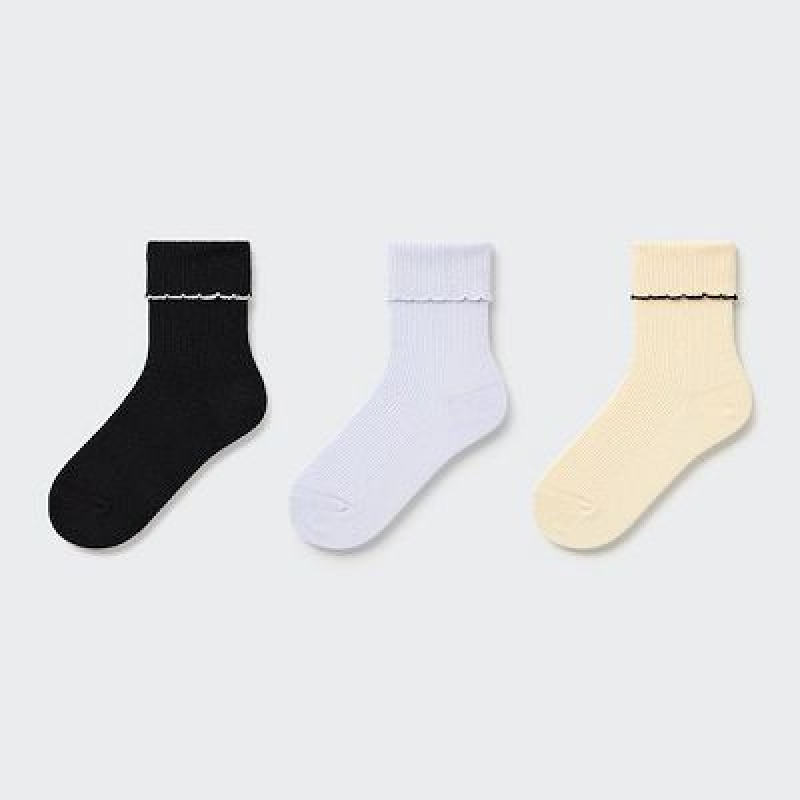 Calcetines Uniqlo Regular (3 Pairs) Niños Negras | 293841_PE