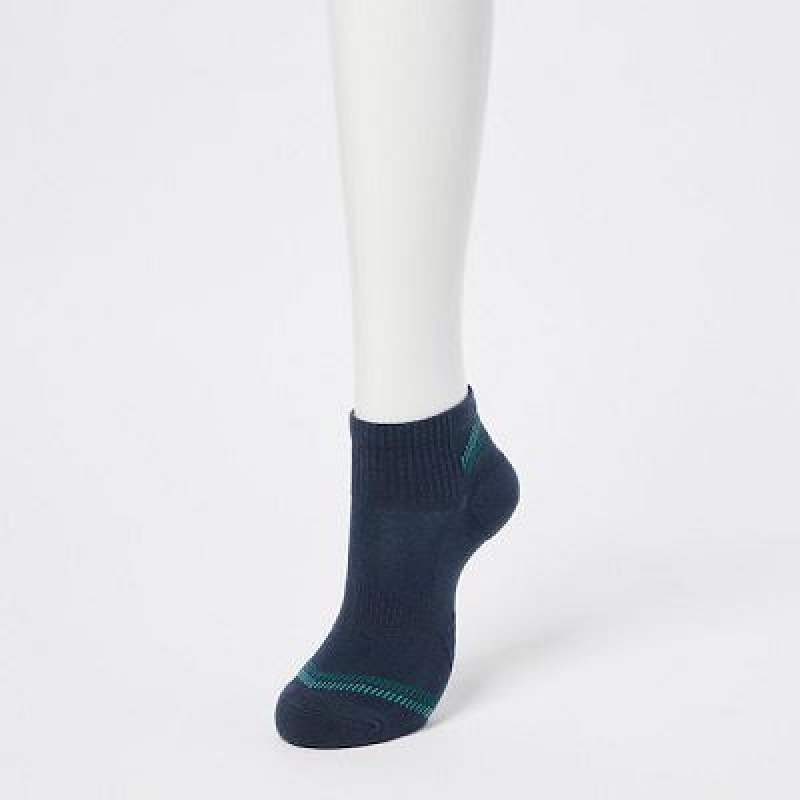 Calcetines Uniqlo Short 3 Pack Mujer Azul Marino | 489126_PE