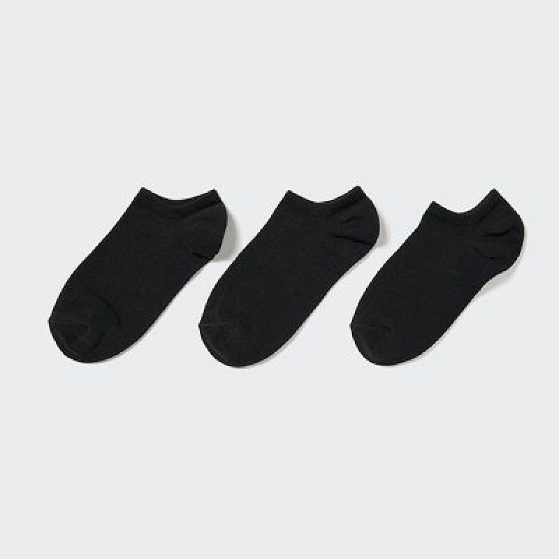 Calcetines Uniqlo Short (3 Pairs) Mujer Negras | 138604_PE