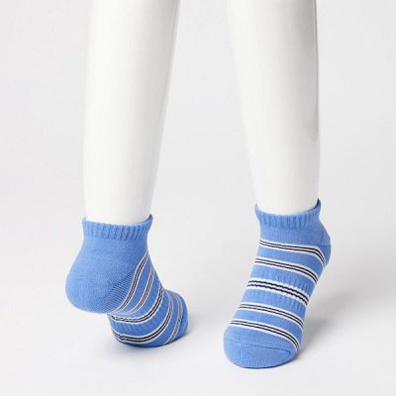 Calcetines Uniqlo Short (3 Pairs) Niños Azules | 702613_PE