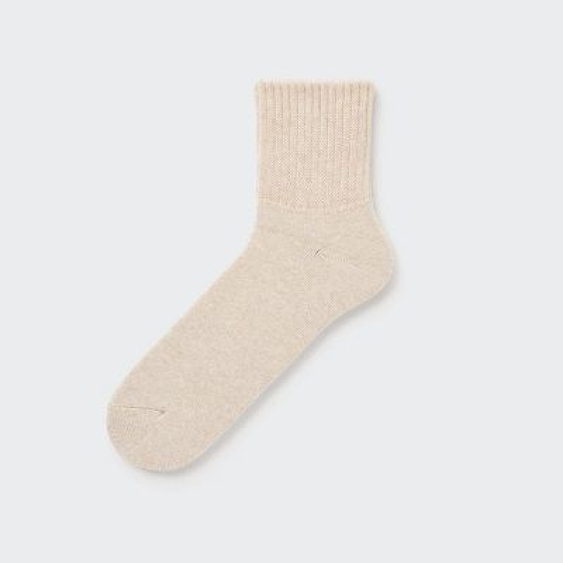 Calcetines Uniqlo Soft Pile Half Hombre Blancas | 792051_PE