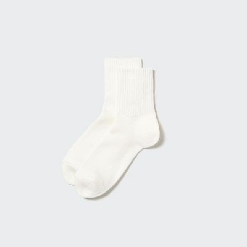 Calcetines Uniqlo Soft Pile Half Hombre Blancas | 792051_PE