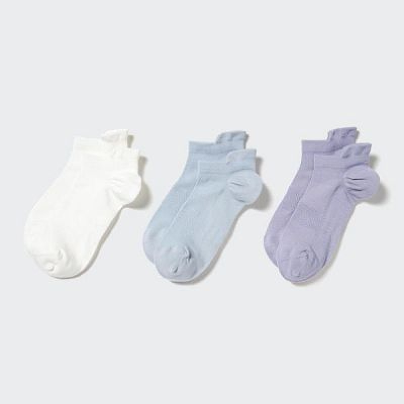 Calcetines Uniqlo Sport Short (3 Pairs) Mujer Blancas | 425908_PE