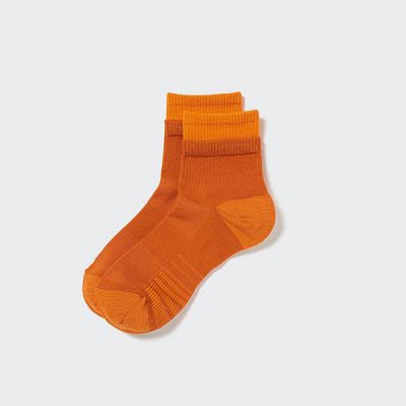 Calcetines Uniqlo Sports Layered Half Hombre Naranjas | 195206_PE